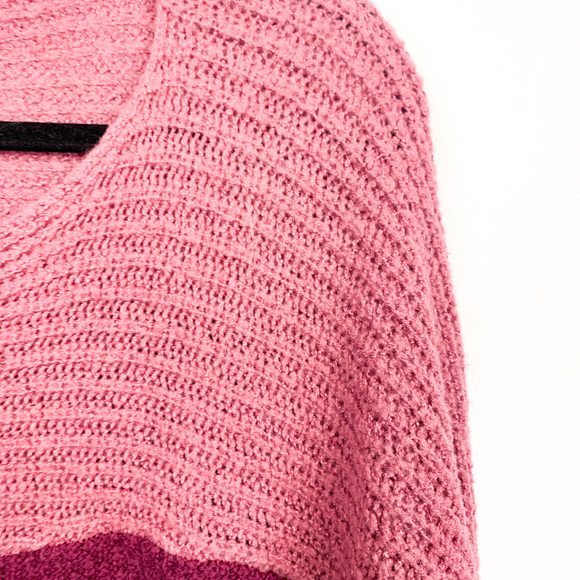 Kenar Half Sleeve Pink Colorblocked Sweater - Picture 8 of 13